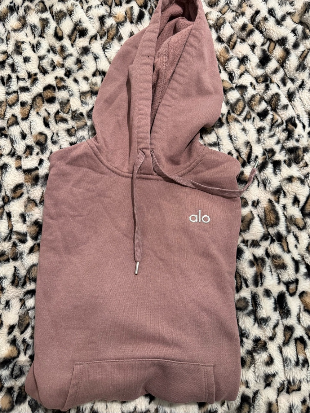 ALO ACCOLADE Yoga SIZE SMALL SMOKY QUARTZ Pullover Hoodie